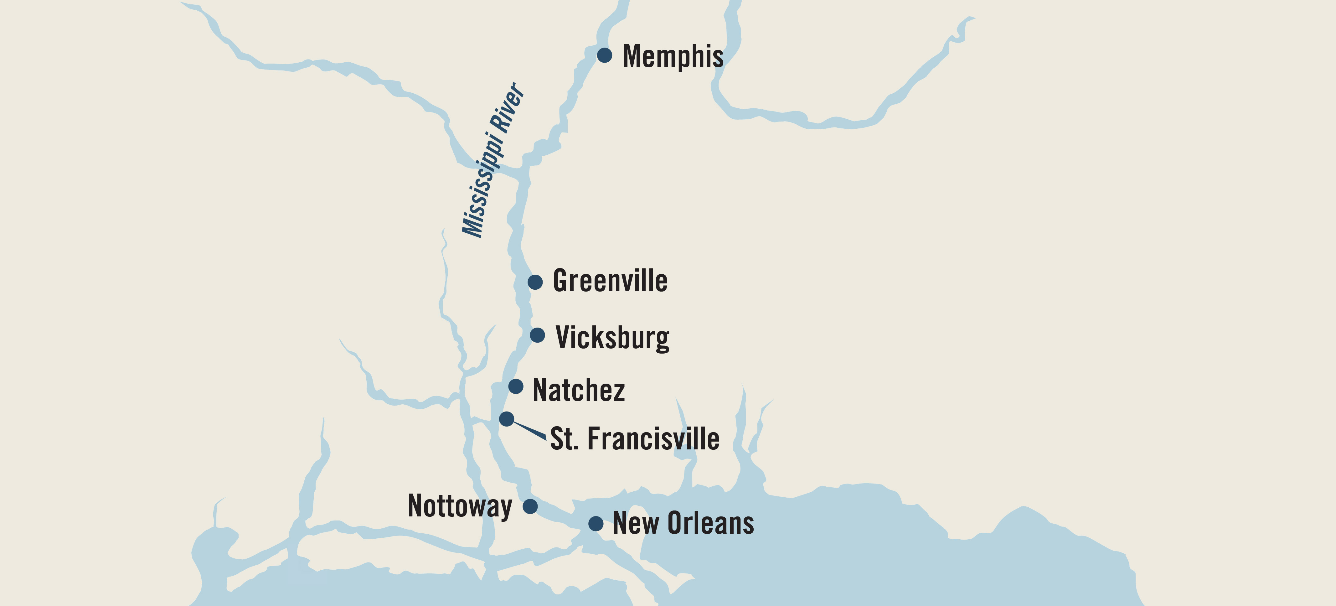 2023 Charms of the South Tour Map