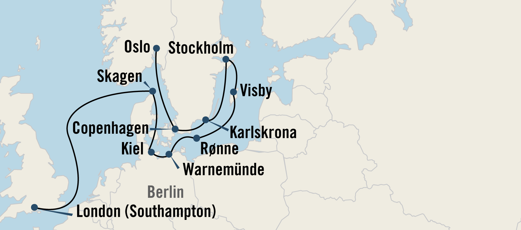 2023 Scandinavian Summer Tour Map