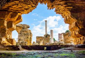 The Baths of Antoninus located in Carthage, Tunisia