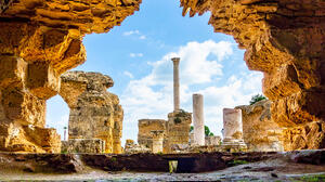 The Baths of Antoninus located in Carthage, Tunisia