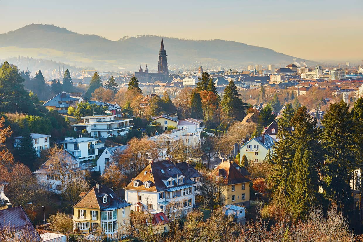 Aerial view of Freiburg, Germany