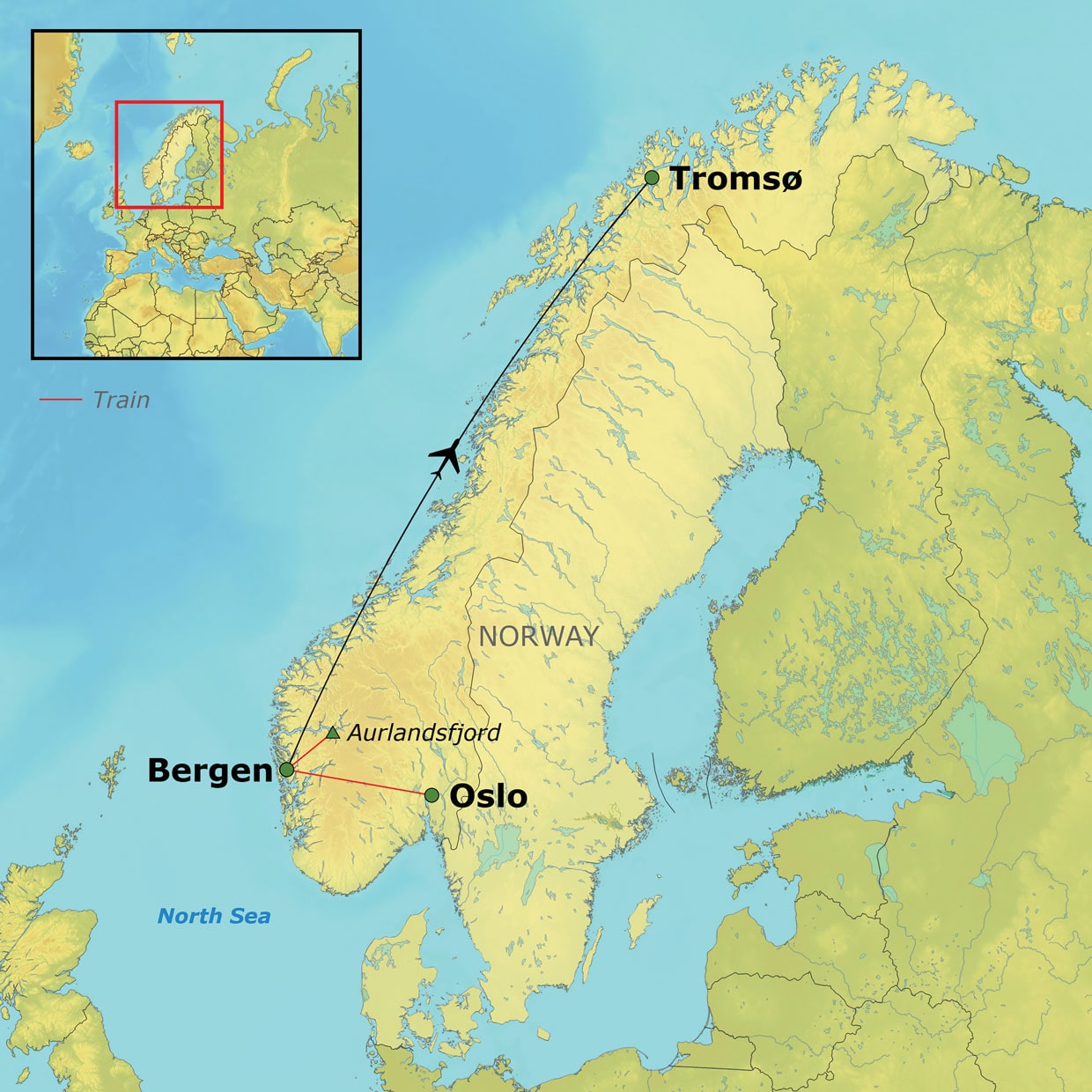2023 Norwegian Fjords and the Midnight Sun Tour Map