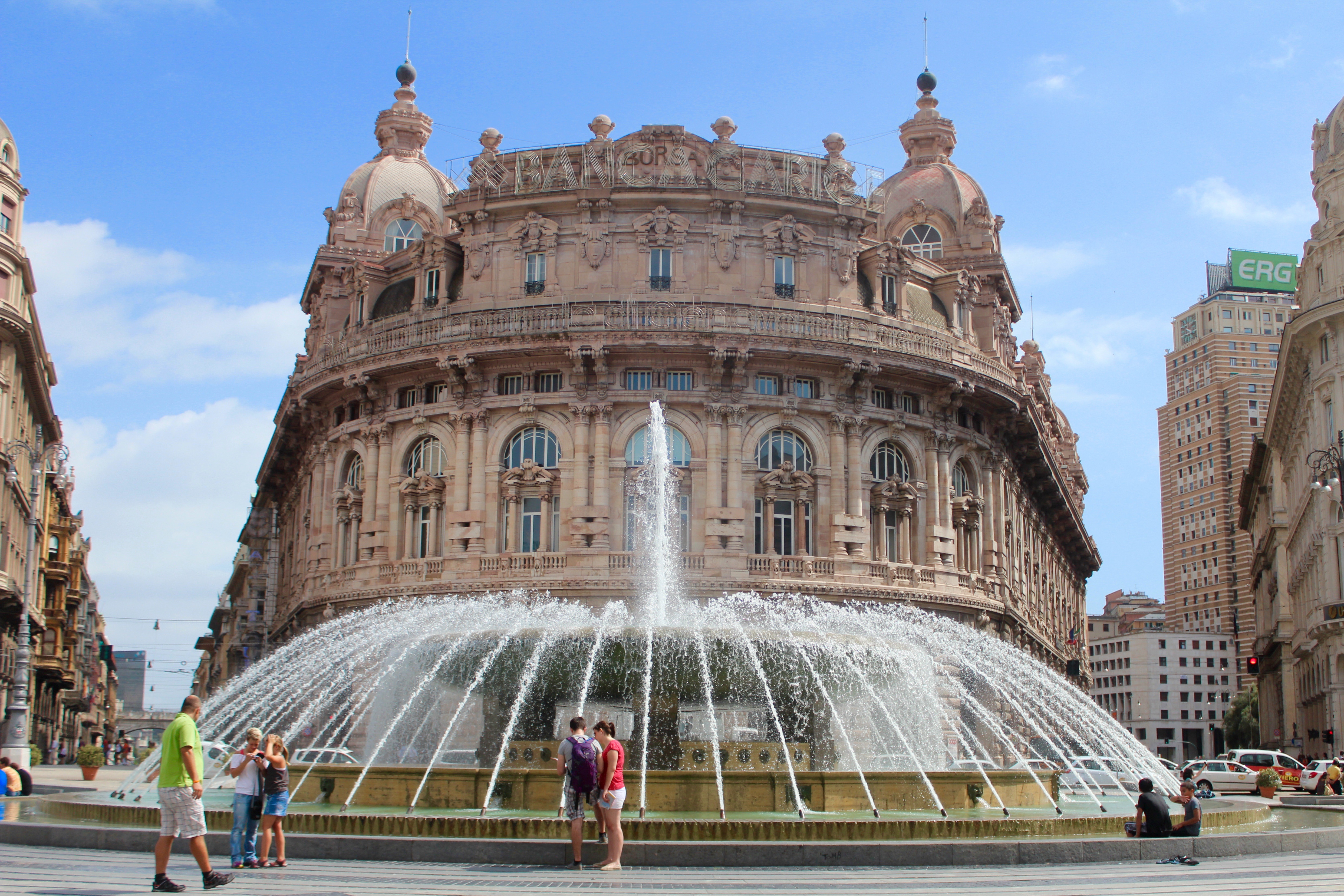 Piazza De Ferrari in Genoa, Italy