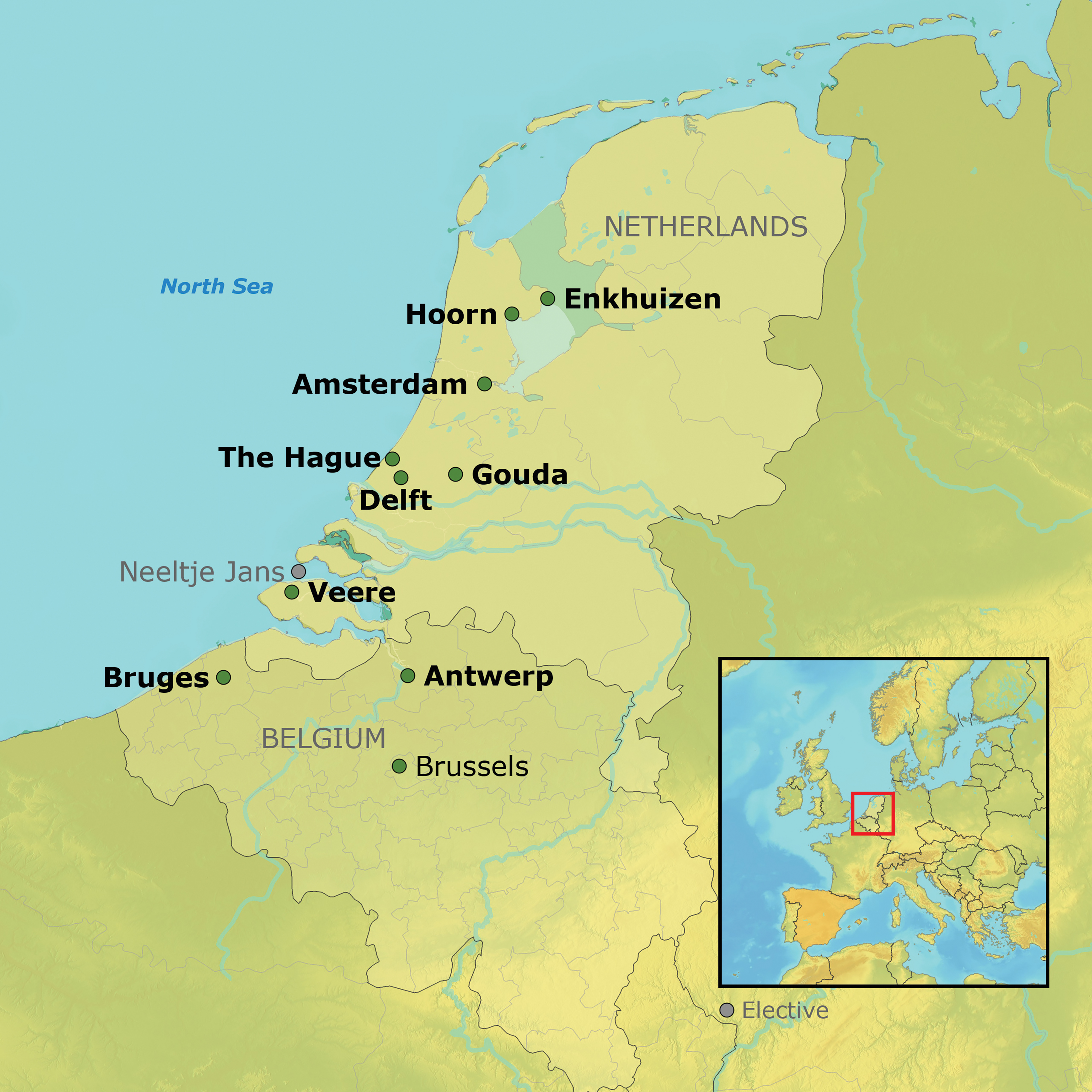 Itinerary map