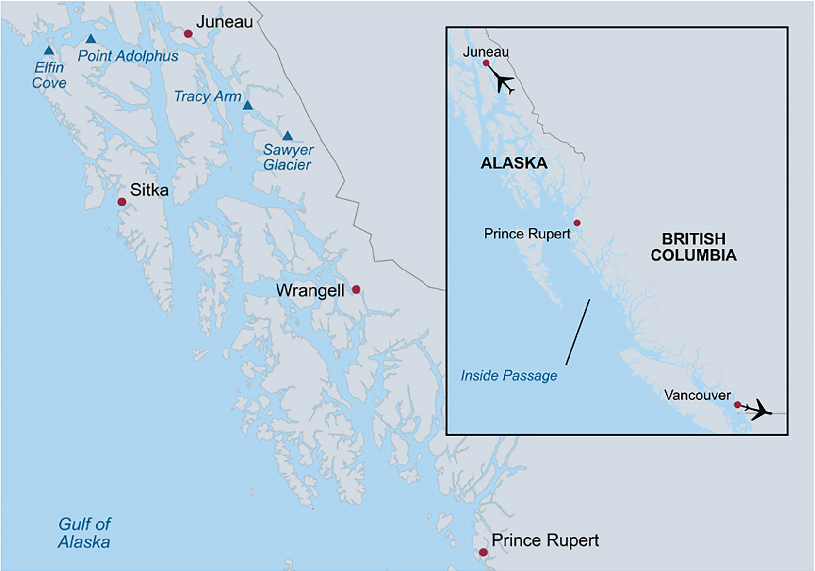 Itinerary map
