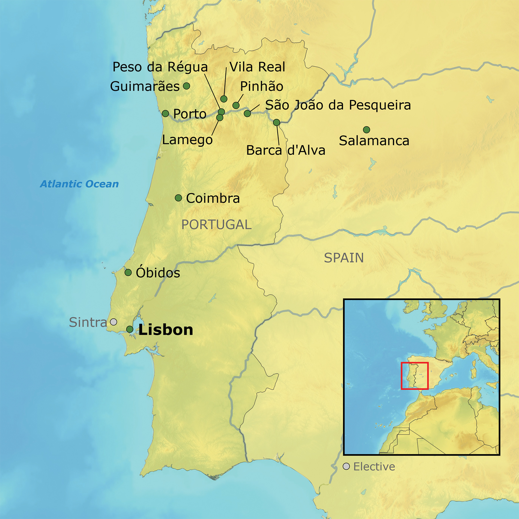 Itinerary map