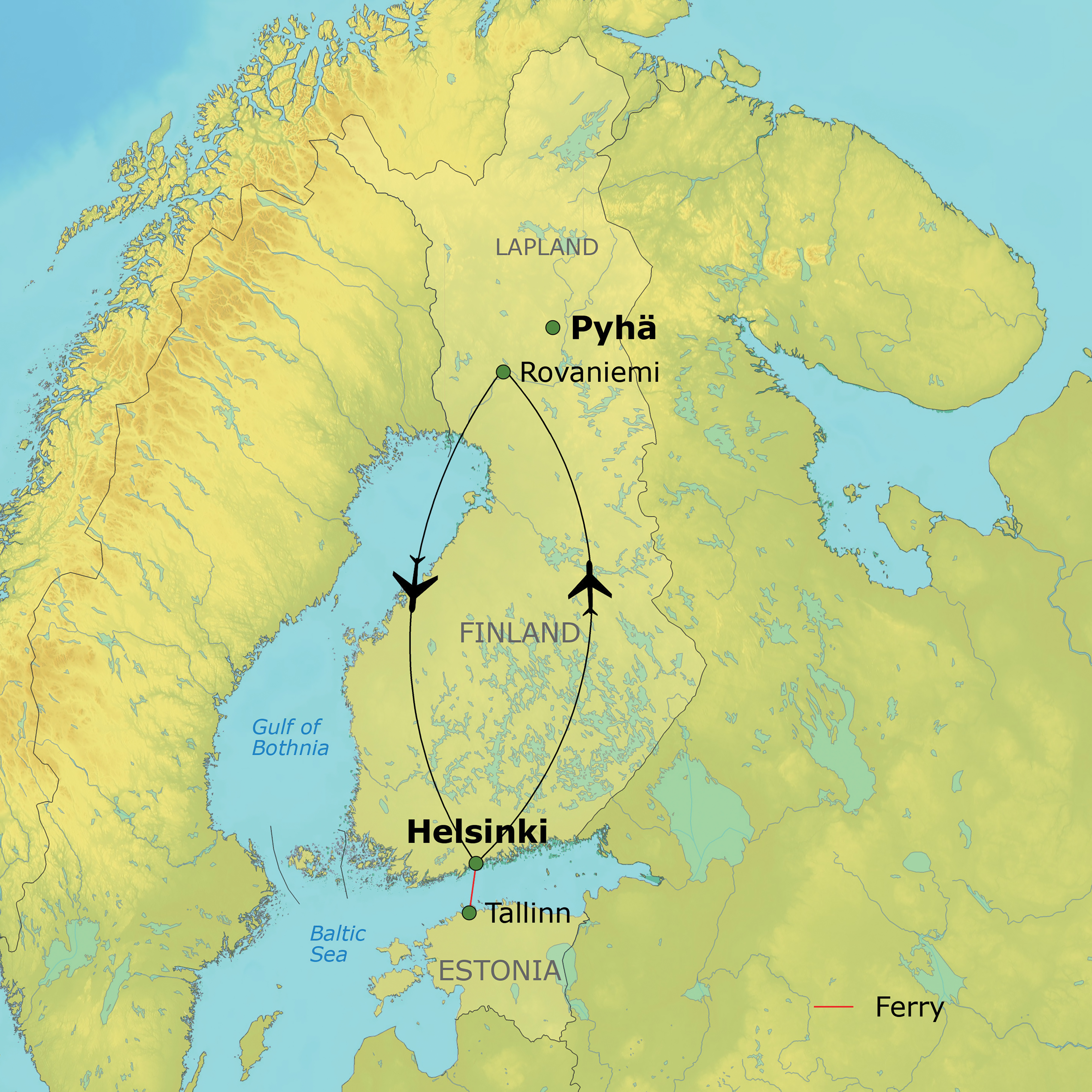 Itinerary map