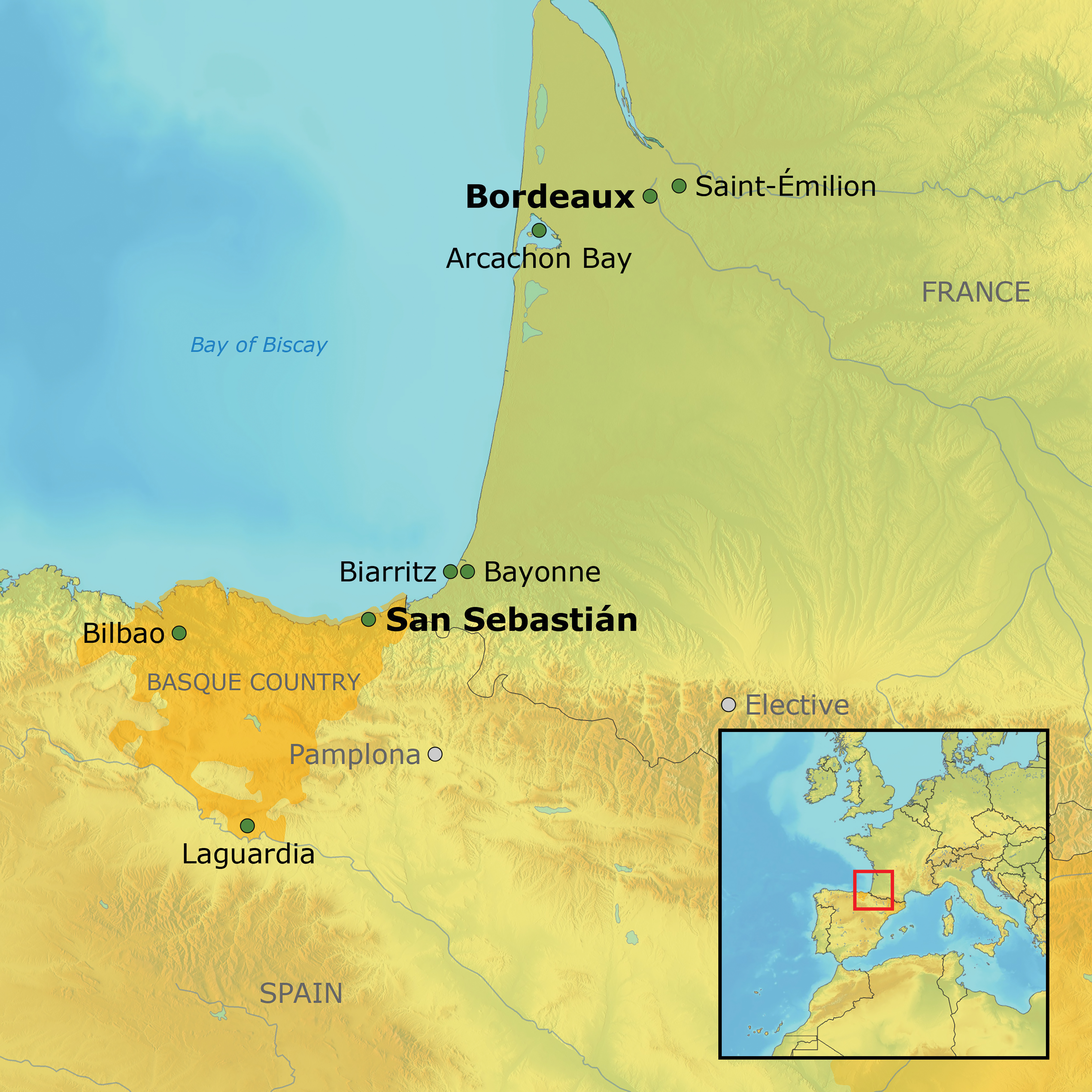 Itinerary map