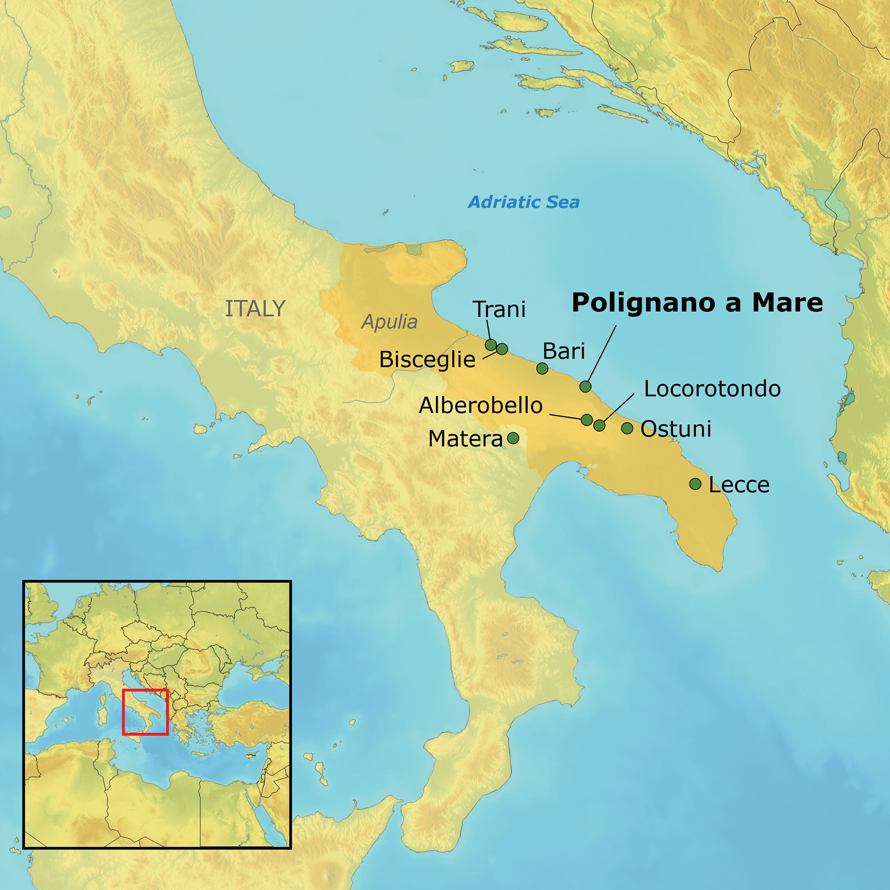 Itinerary map