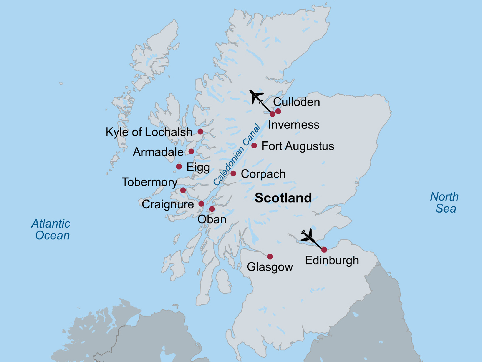 Itinerary map