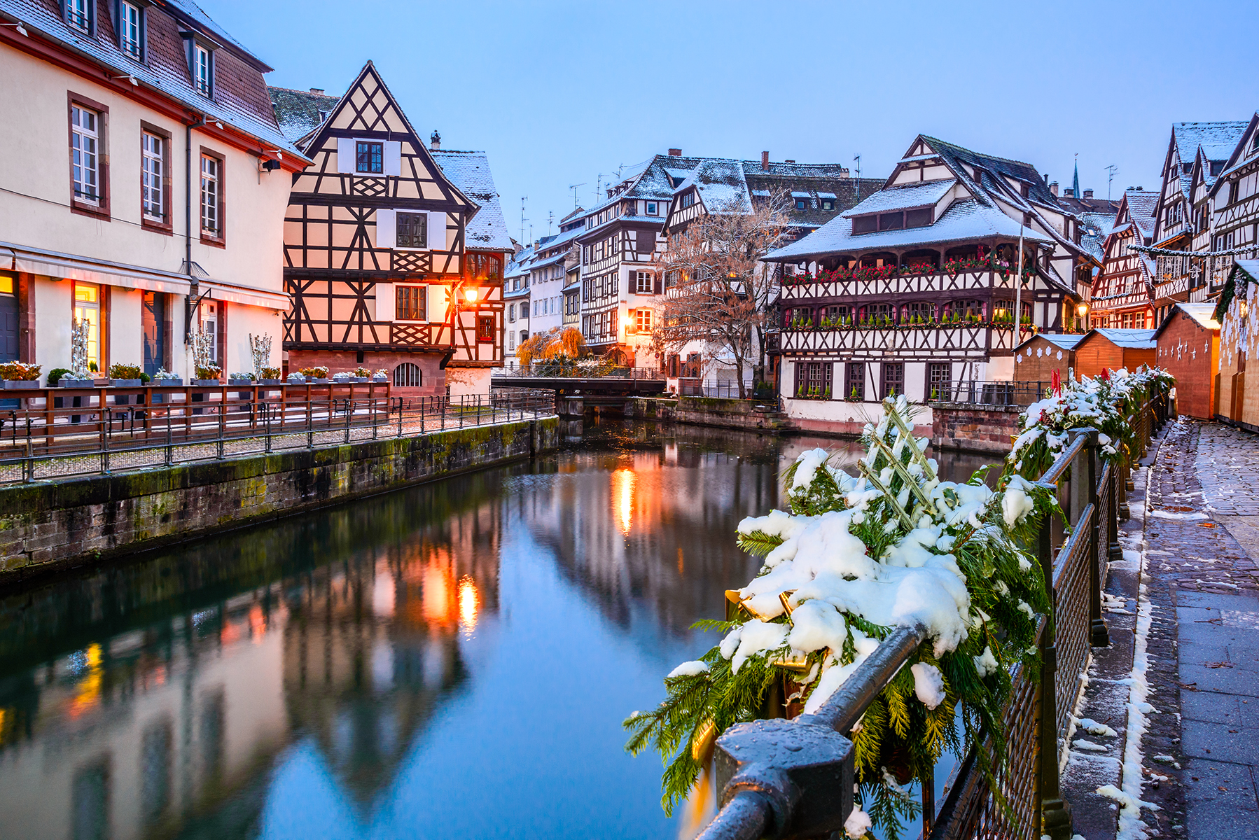 Strasbourg river in winter